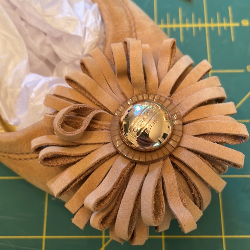 Coach Ballerina Flats with Coach Gold Logo